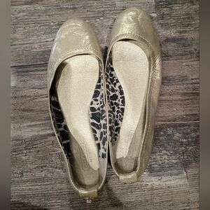 Coach Women's Shimmering Gold Ballet Flats Sz 7.5